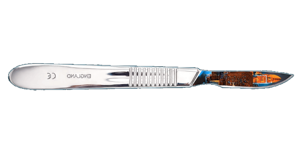 Right Facing Scalpel Spinning