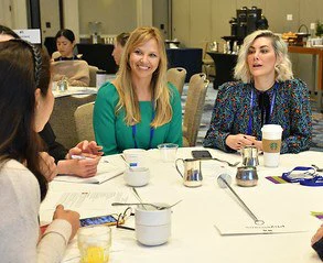 Attendees at the WiCS breakfast event.