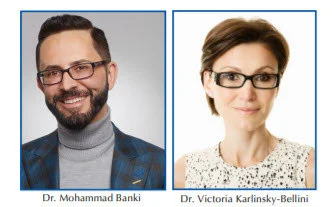Mohammad Banki, MD, DMD and Victoria Karlinsky-Bellini, MD can be seen together in the photo.