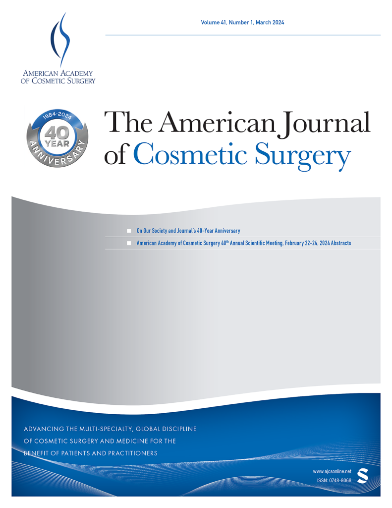American Journal of Cosmetic Surgery cover page 2024.