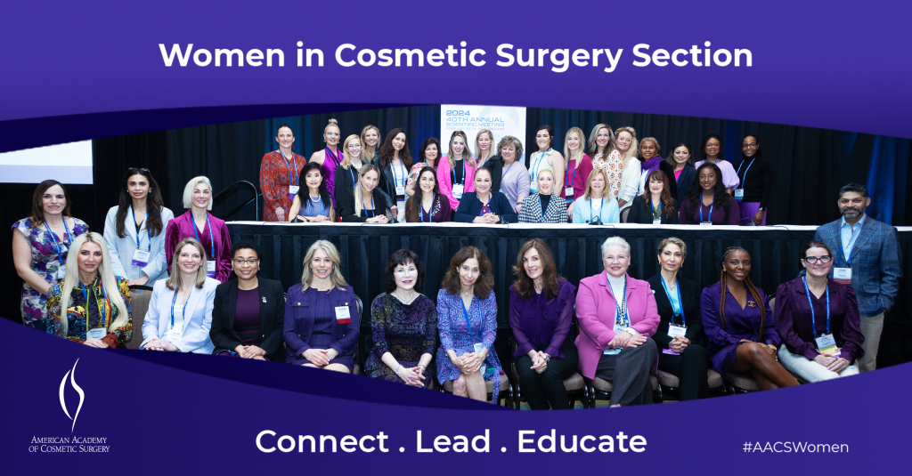 A group photo of the Women in Cosmetic Surgery section of AACS.